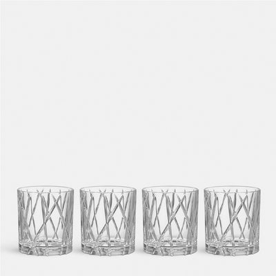 City Double Old Fashioned Glasses Set by Orrefors available at American Swedish Institute.