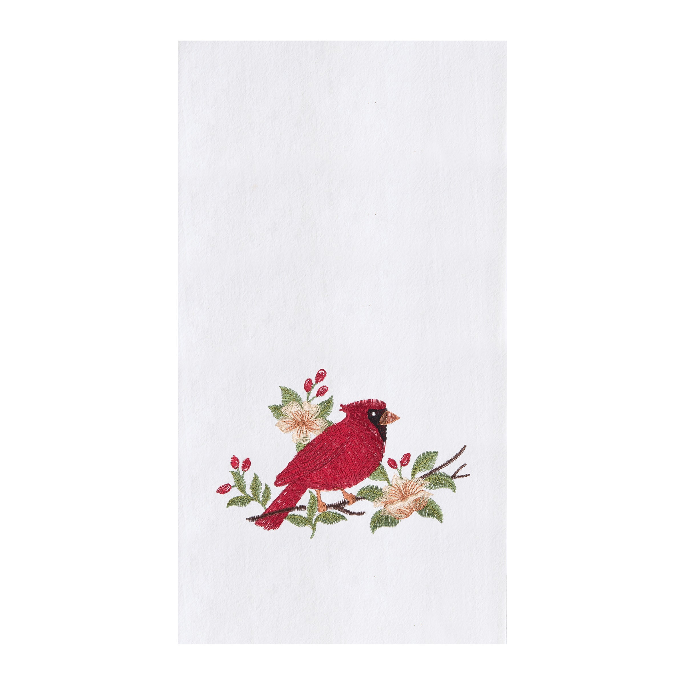 Cardinal on Branch Dish Towel