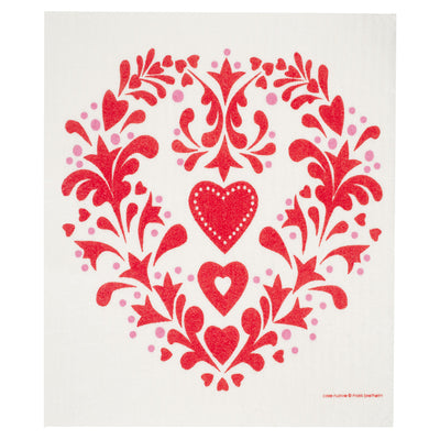 Folk Hearts Dishcloth available at American Swedish Institute.