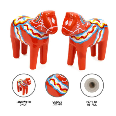 Dala Horse Salt and Pepper Shakers available at American Swedish Institute.