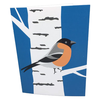 Bullfinch Notecard by Cindy Lindgren available at American Swedish Institute.