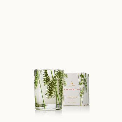 Thymes Frasier Fir Pine Needle Votive Candle available at American Swedish Institute.