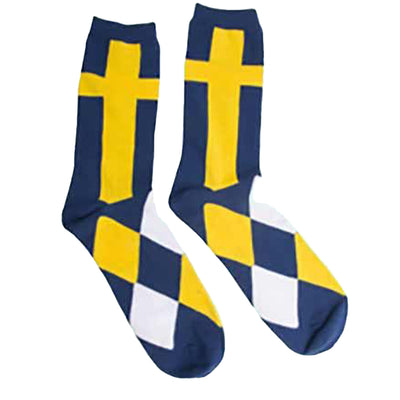 Swedish Flag & Diamond Socks available at American Swedish Institute.