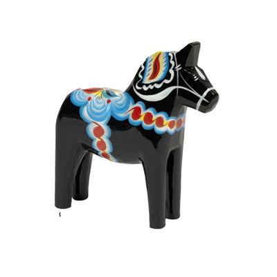 Black Traditional Dala Horse available at American Swedish Institute.