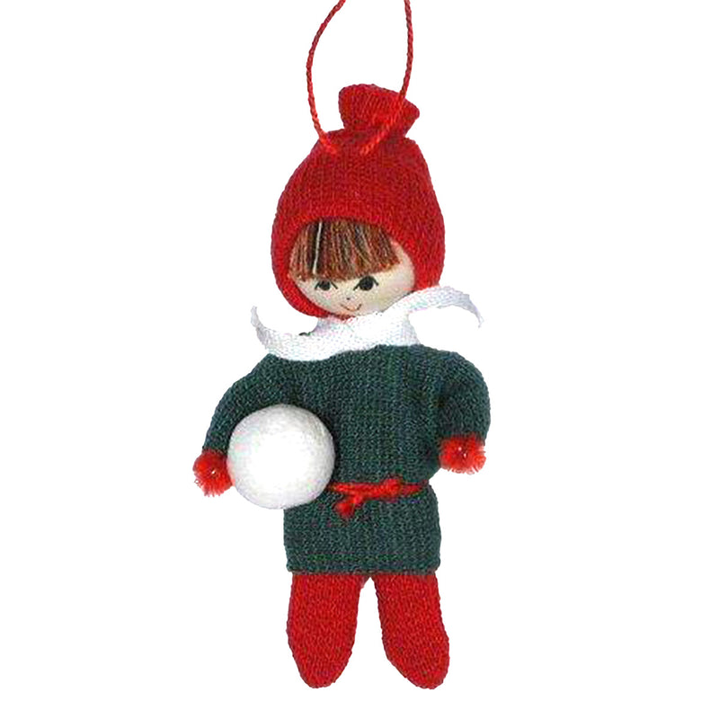 Tomte Boy with Snowball Ornament available at American Swedish Institute.