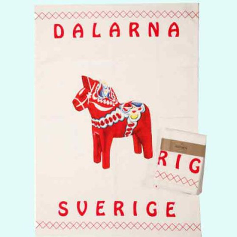 Dalarna Sverige Tea Towel available at American Swedish Institute.