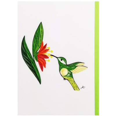 Iconic Quilling Hummingbird Greeting Card available at American Swedish Institute.