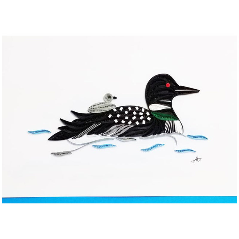 Iconic Quilling Loon Greeting Card available at American Swedish Institute.