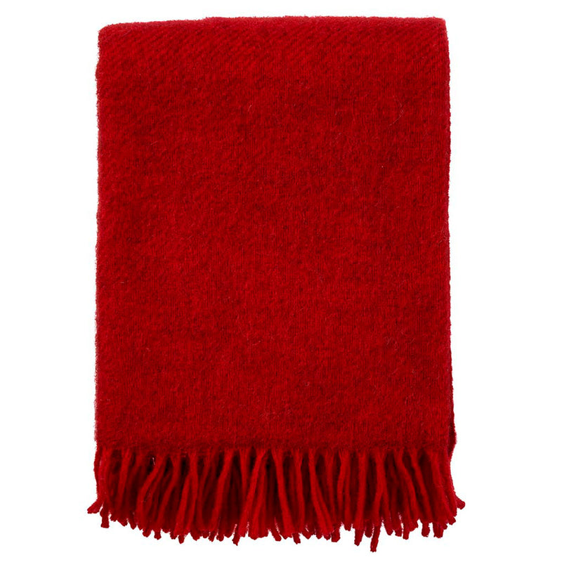 Red Gotland Blanket by  Klippan available at American Swedish Institute.