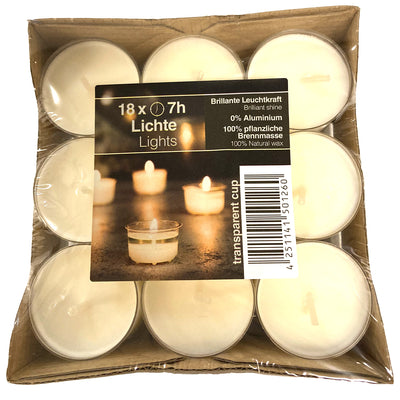 Tealight Candles with Eco Clear Cup