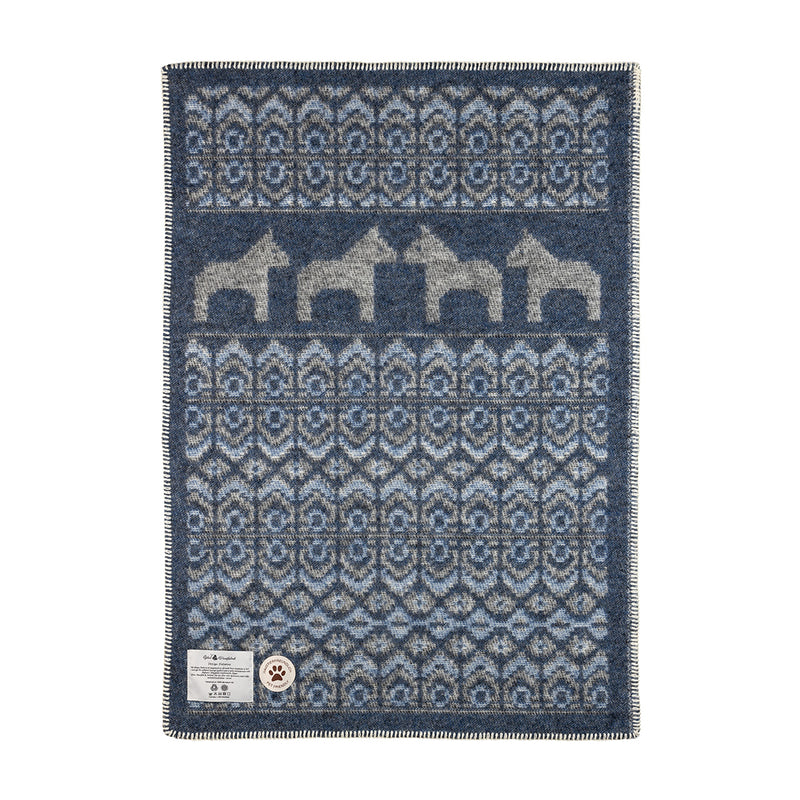 Blue Dalarna Baby/Lap Blanket  - Öjbro Vantfabrik