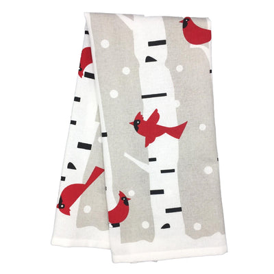 Winter Cardinals Tea Towel by Cindy Lindgren available at American Swedish Institute.