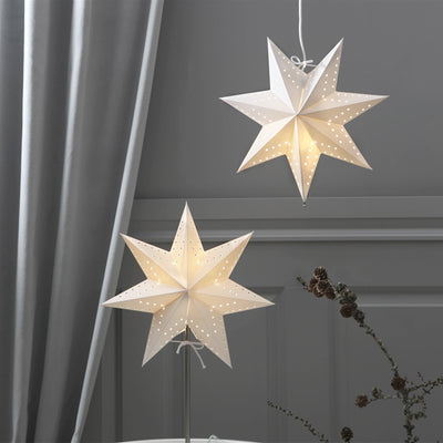 Illuminated paper star lights can be seen all over Sweden during the Jul Season.  This beautiful Siri Star is the perfect item to add to your Jul decorating for that Swedish vibe.