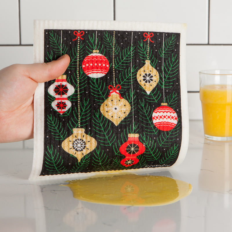 Festive Ornaments Dishcloth available at American Swedish Institute.