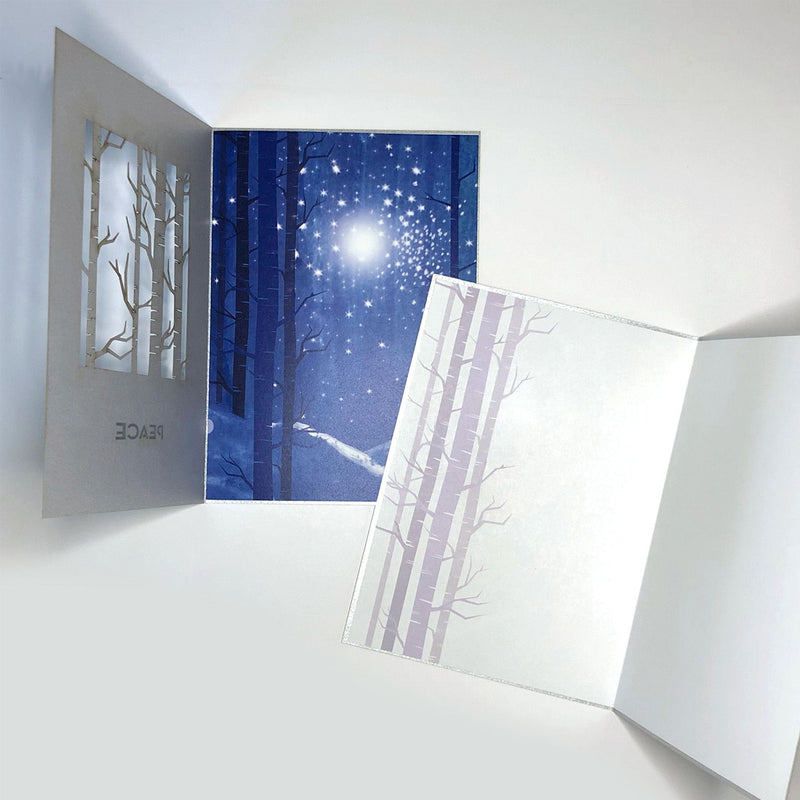 Anniken Peace Silver Birch Forest Card available at American Swedish Institute.