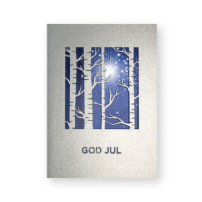 Anniken Silver Forest God Jul Card available at American Swedish Institute.
