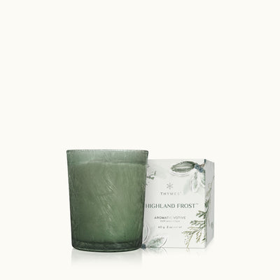 Thymes Highland Frost Boxed Votive Candle available at American Swedish Institute.