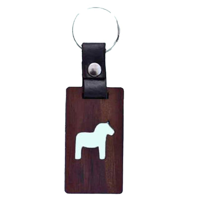 Wood Dala Horse Key Chain available at American Swedish Institute.
