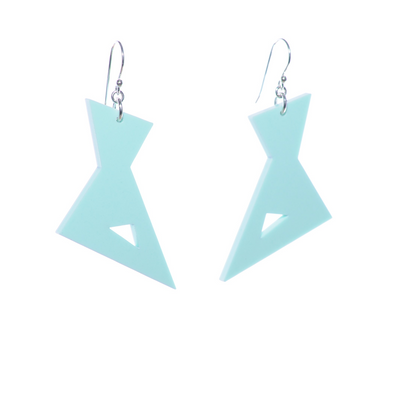 Acrylic Aqua Crush Earrings #5  by Schön Works available at American Swedish Institute.