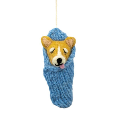 Felt Cozy Puppy Ornament available at American Swedish Institute.