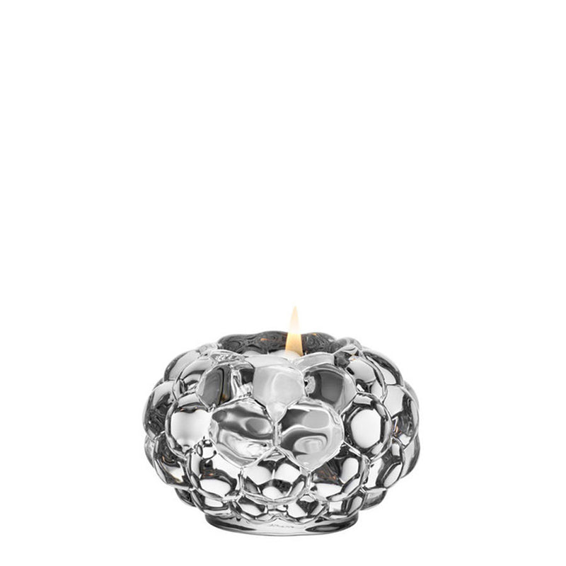 Raspberry Votive by Orrefors available at American Swedish Institute.