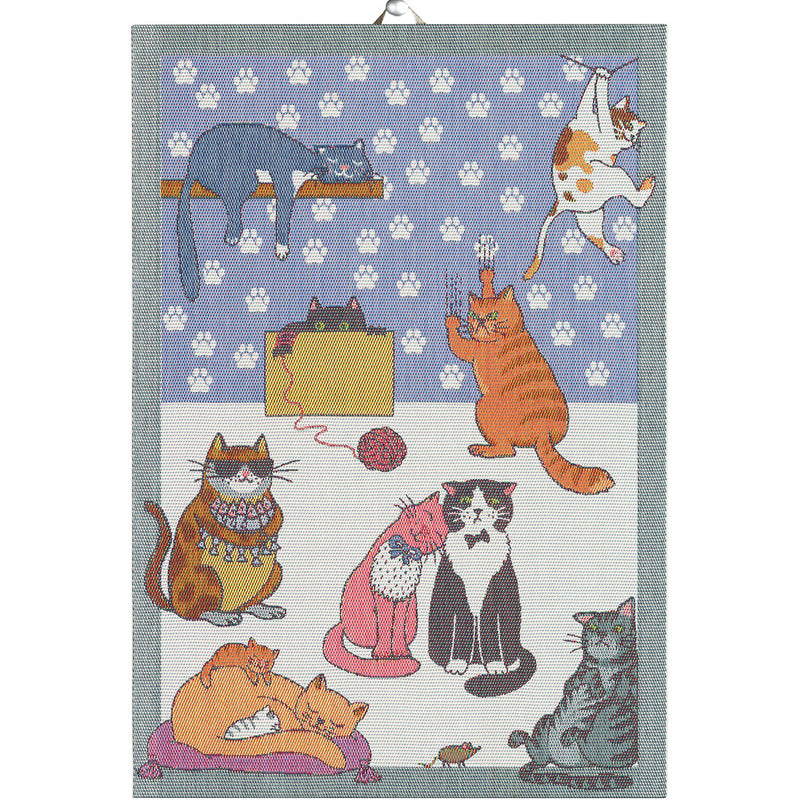 Cats Fun Tea Towel by Ekelund available at American Swedish Institute.