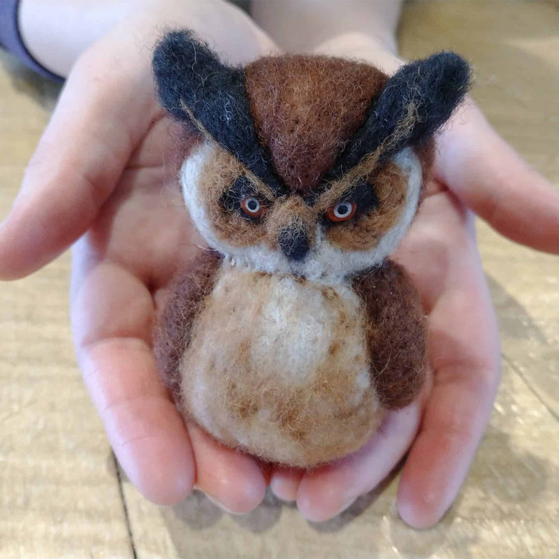 Great Horned Owl Felting Kit available at American Swedish Institute.