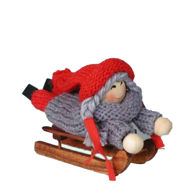 Sledding Tomte Girl available at American Swedish Institute.