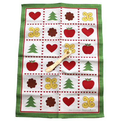 Swedish Symbols Tea Towel and Spreader Set available at American Swedish Institute.