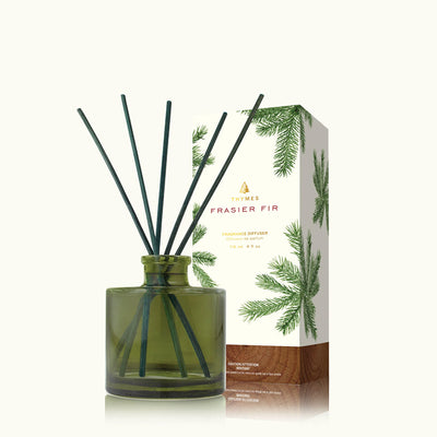 Thymes Frasier Fir Petite Reed Diffuser available at American Swedish Institute.