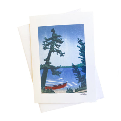 Red Canoe Notecard by Nan Onkka available at American Swedish Institute.