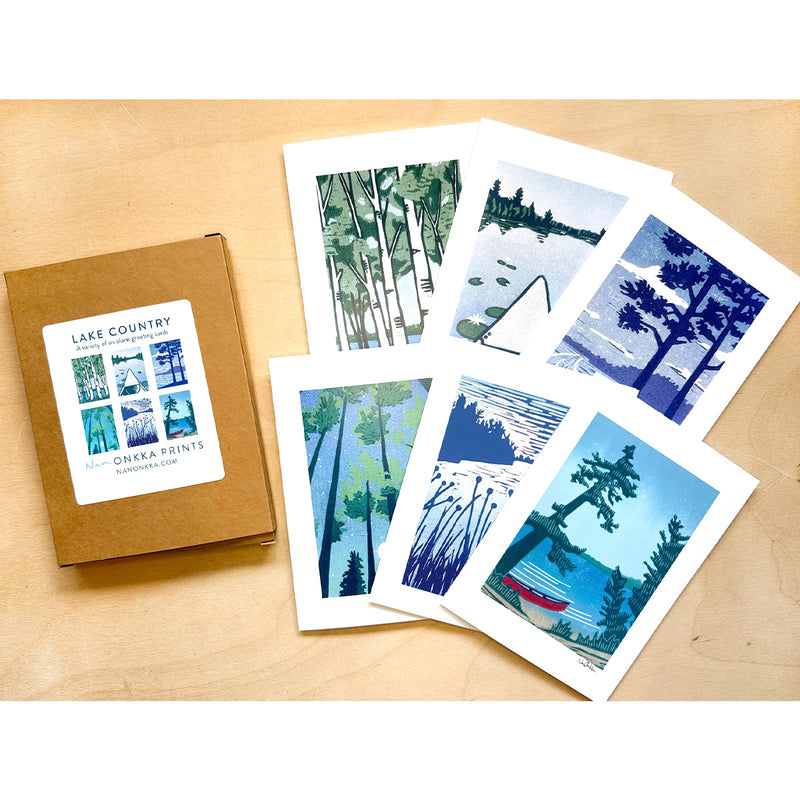 Lake Country Notecards Box Set by Nan Onkka available at American Swedish Institute.