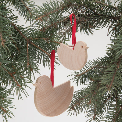 Wooden Bird Ornaments available at American Swedish Institute.