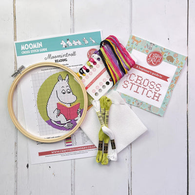 Moomintroll Reading Cross Stitch Kit  available at American Swedish Institute.