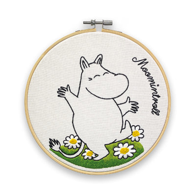Moomin Moomintroll Dancing Embroidery Kit available at American Swedish Institute.