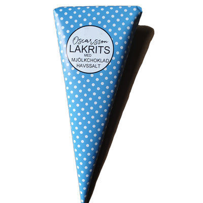  Lakritsbolaget Chocolate Sea Salt Licorice Cone available at American Swedish Institute.