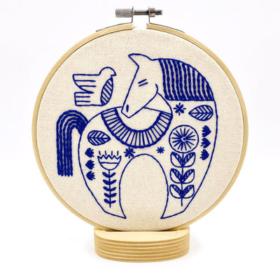 Hygge Horse Embroidery Kit available at American Swedish Institute.