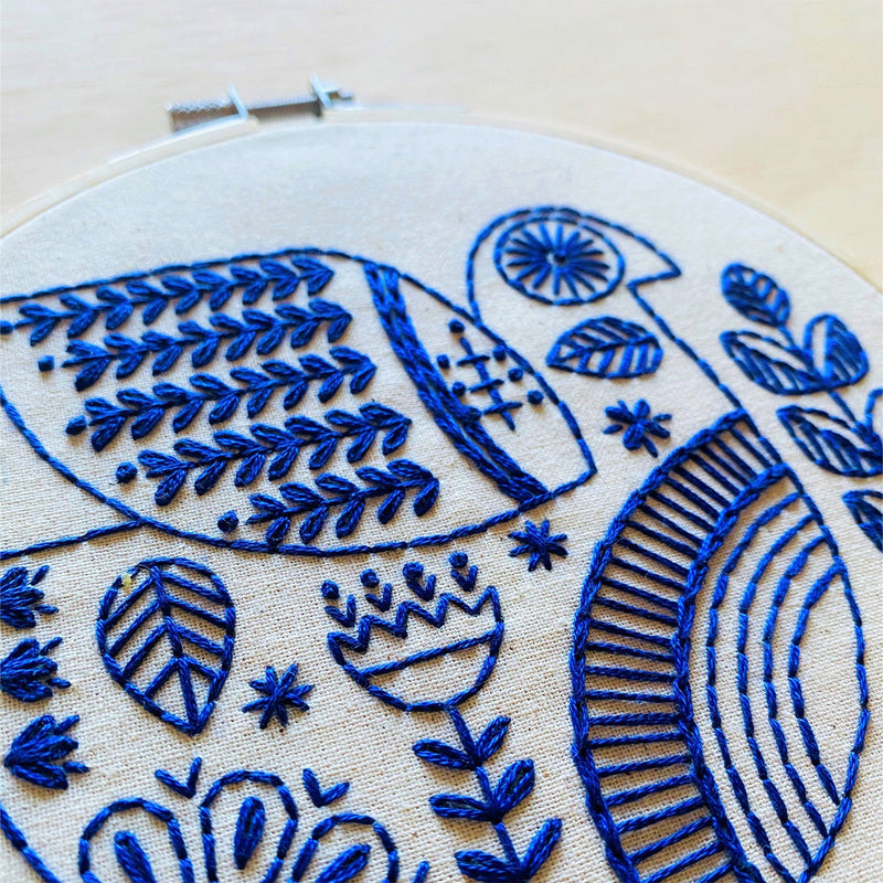 Hygge Dove Embroidery Kit available at American Swedish Institute.