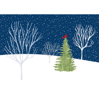 Midnight Cardinal Boxed Holiday Cards available at American Swedish Institute.