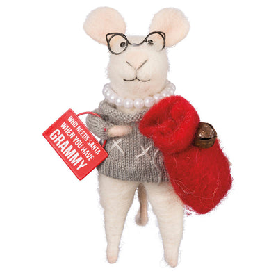 Felt Grammy Mouse Ornament available at American Swedish Institute.