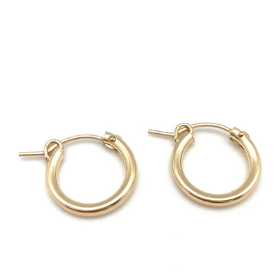 Nina Plain Hoop Earrings by in2 design available at American Swedish Institute.