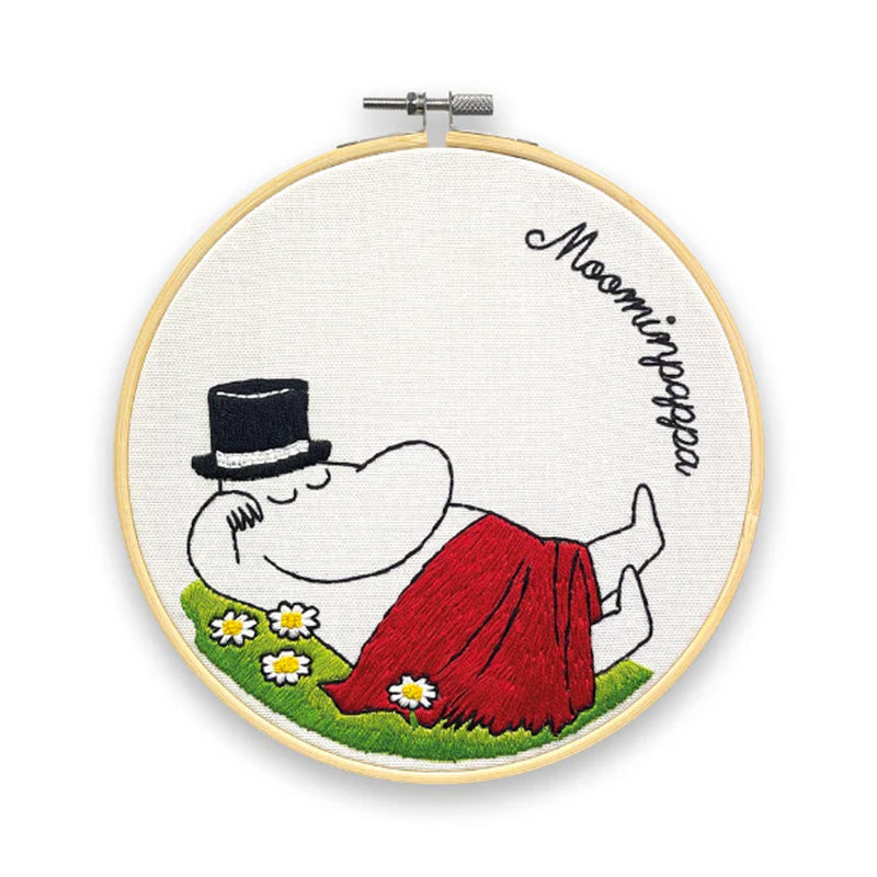 Moominpappa Snoozing Embroidery Kit available at American Swedish Institute.