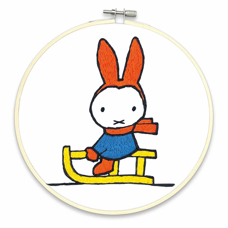 Miffy Sledding Embroidery Kit available at American Swedish Institute.