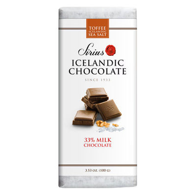 Icelandic Milk Chocolate Toffee Sea Salt Bar available at American Swedish Institute.