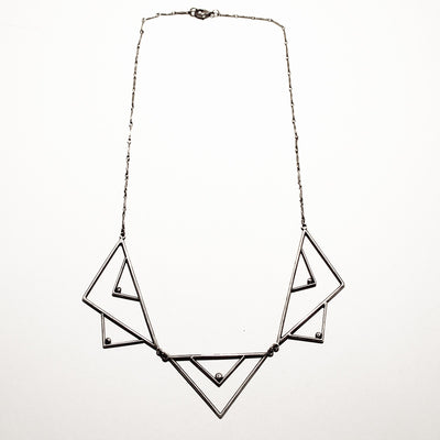 Triple Triangle Necklace by Gina Mount available at American Swedish Institute.