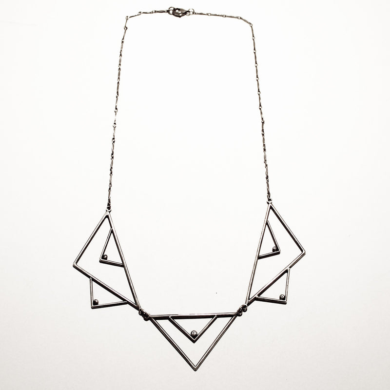 Triple Triangle Necklace by Gina Mount available at American Swedish Institute.