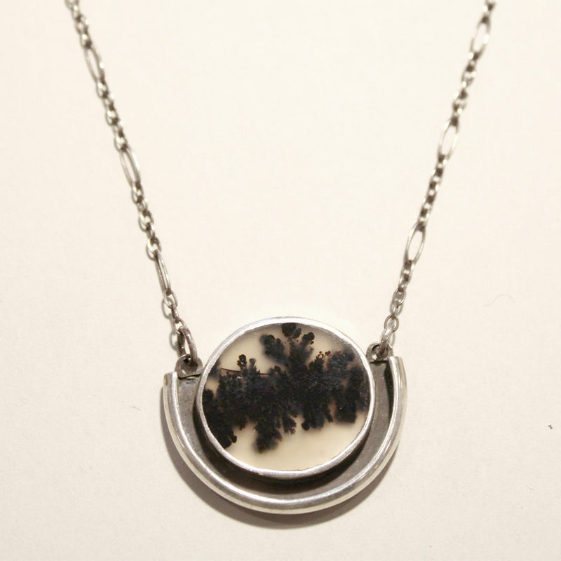 Dendritic Agate Stone Necklace by Gina Mount available at American Swedish Institute.