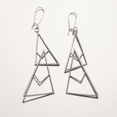 Intertwined Triangles Earrings by Gina Mount available at American Swedish Institute.