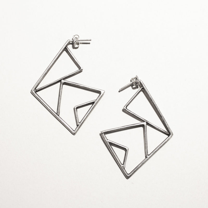 Angled Earrings by Gina Mount available at American Swedish Institute.