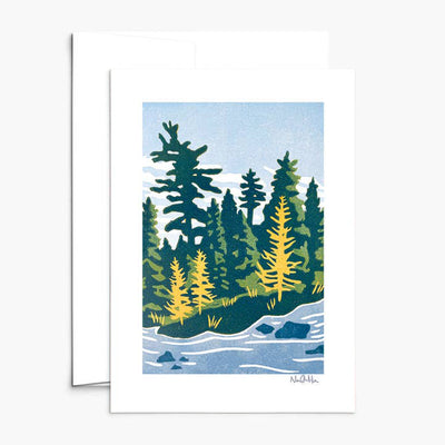 Backcountry Fall Greeting Card by Nan Onkka available at American Swedish Institute.